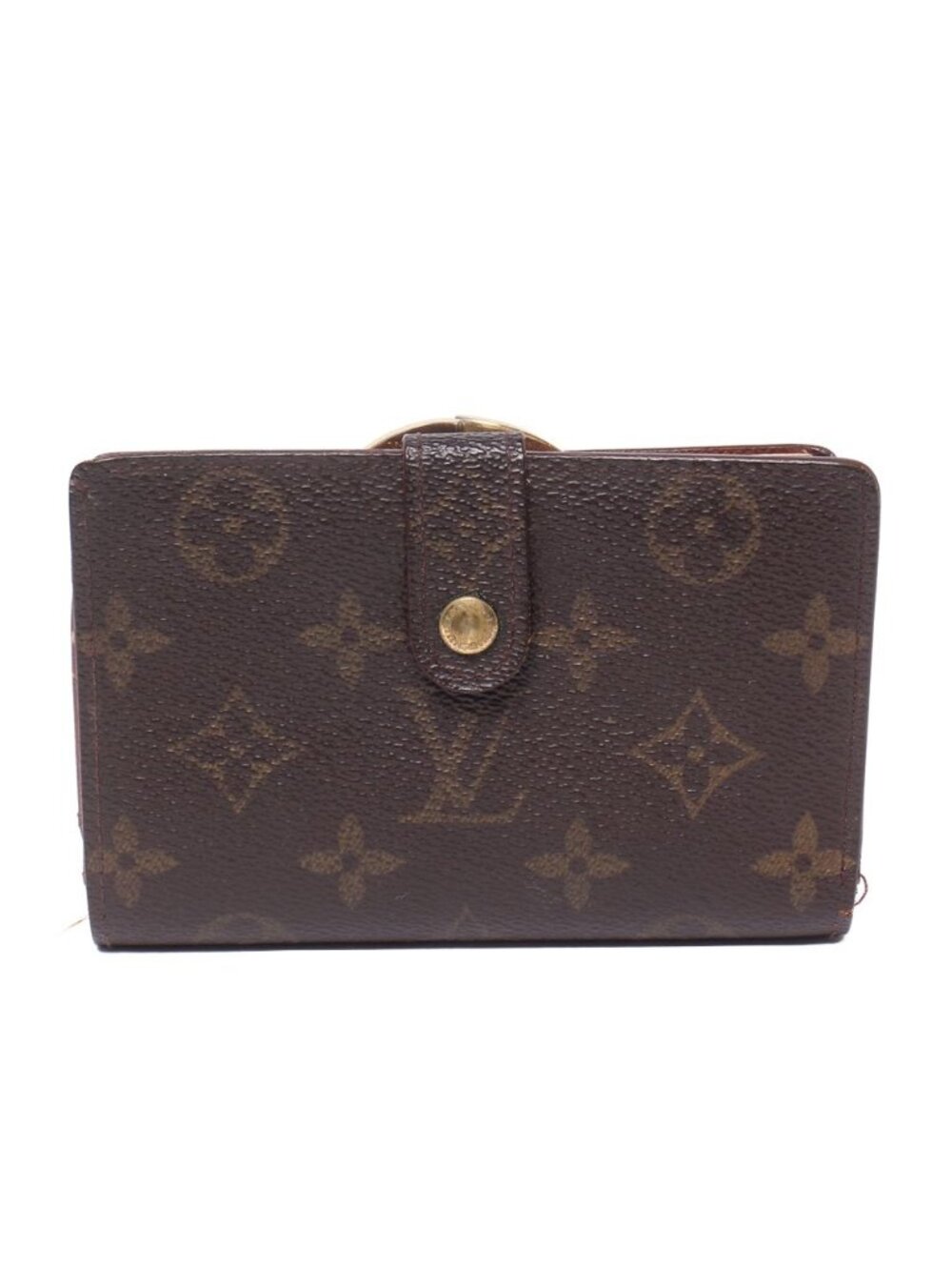Louis Vuitton Bifold Wallet Kiss Lock Porte Monnaie Billets Monogram